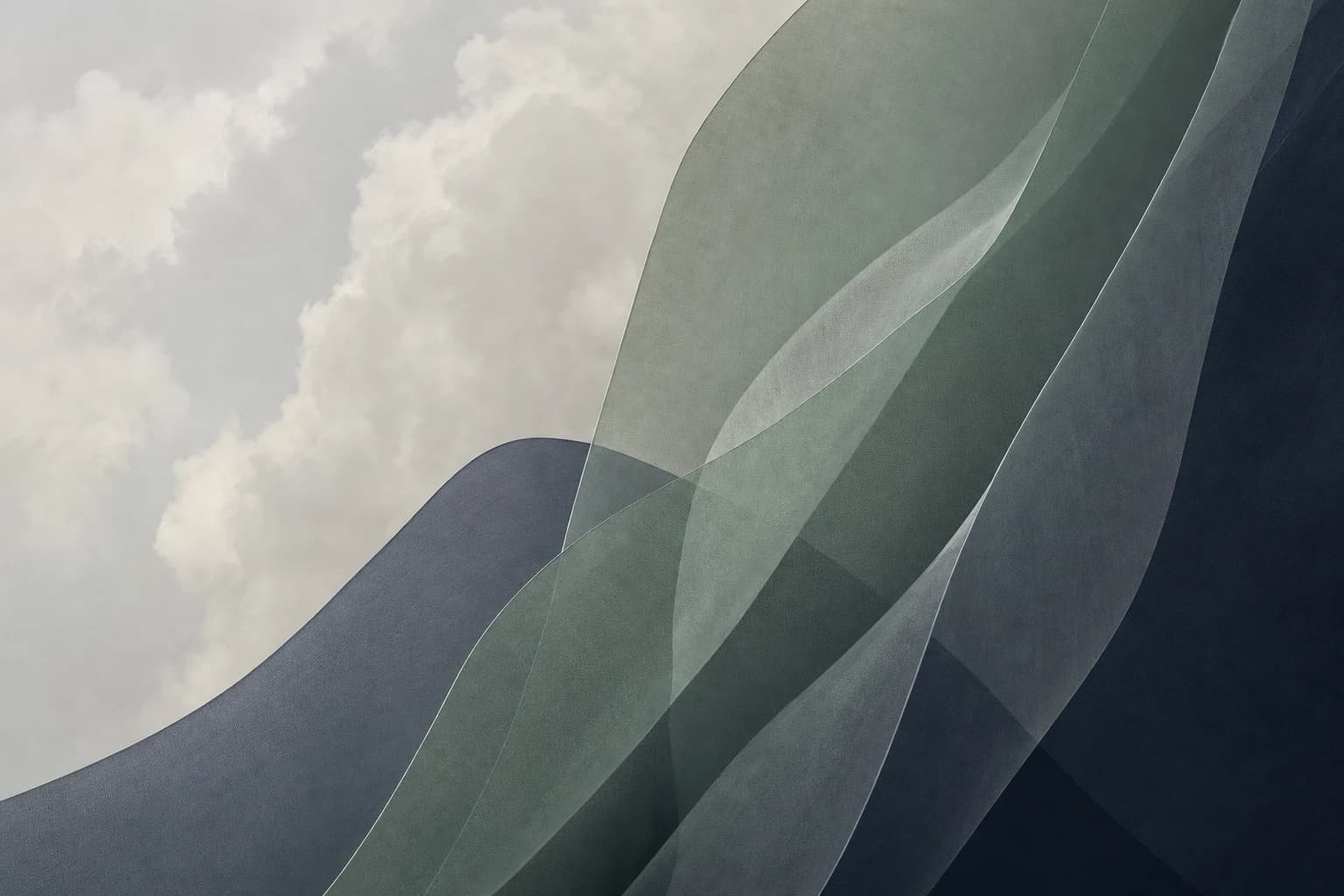 Layered sage and slate planes showing controlled access.